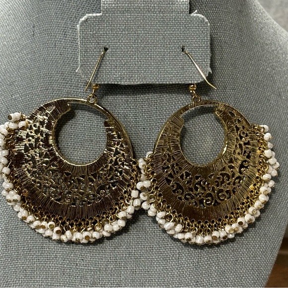 Fashion boho beaded pierced earrings - Picture 5 of 6